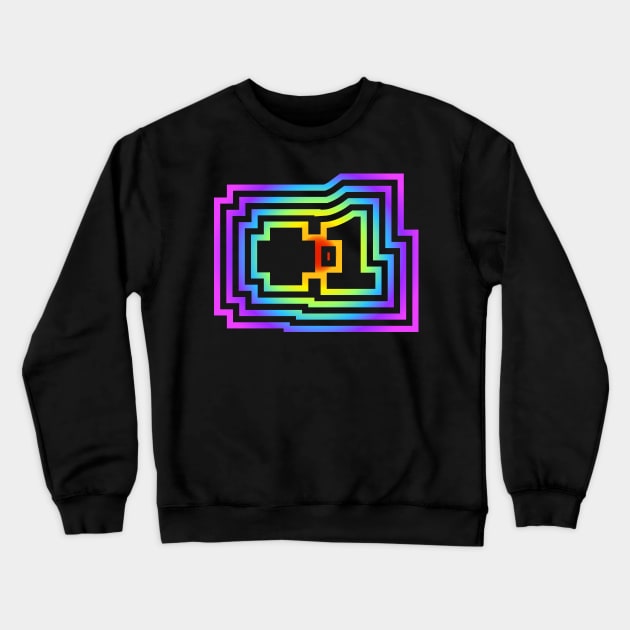 Plus 1 block rainbow Crewneck Sweatshirt by Jokertoons